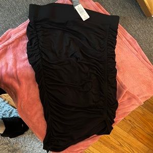 Torrid Ruched Black Skirt, lined